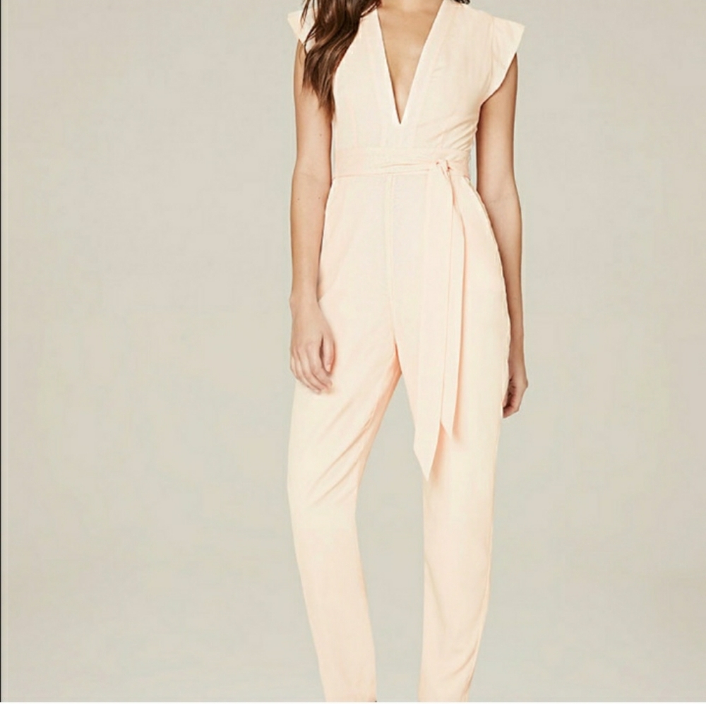Bebe blush jumpsuit size 10